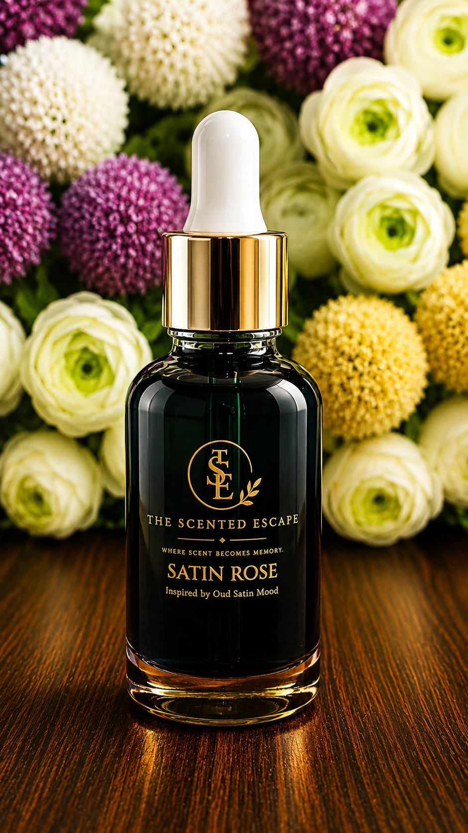 Satin Rose luxury perfume oil by The Scented Escape