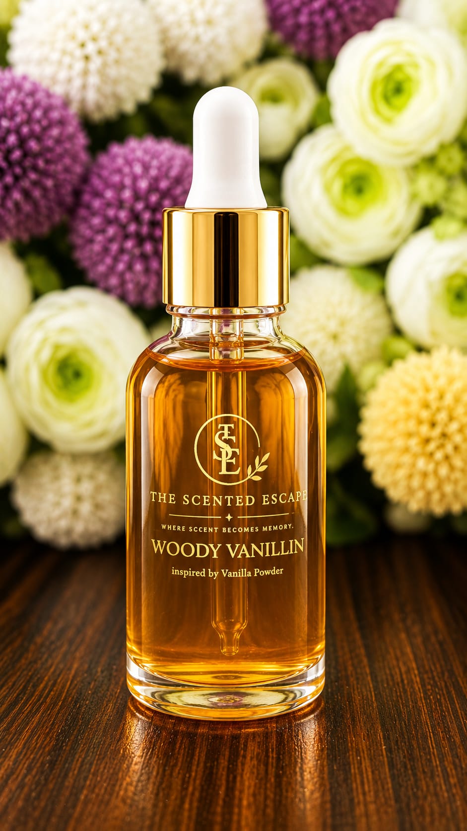 Woody Vanilla luxury perfume oil by The Scented Escape