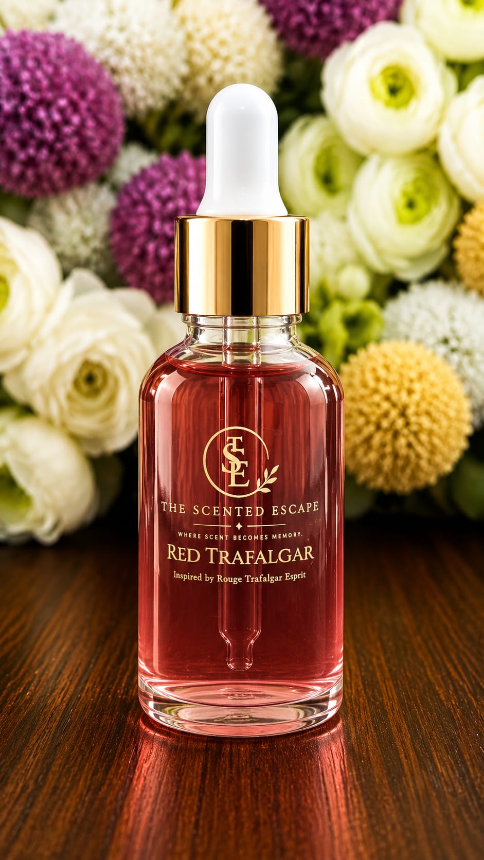 Red Trafalgar luxury perfume oil by The Scented Escape