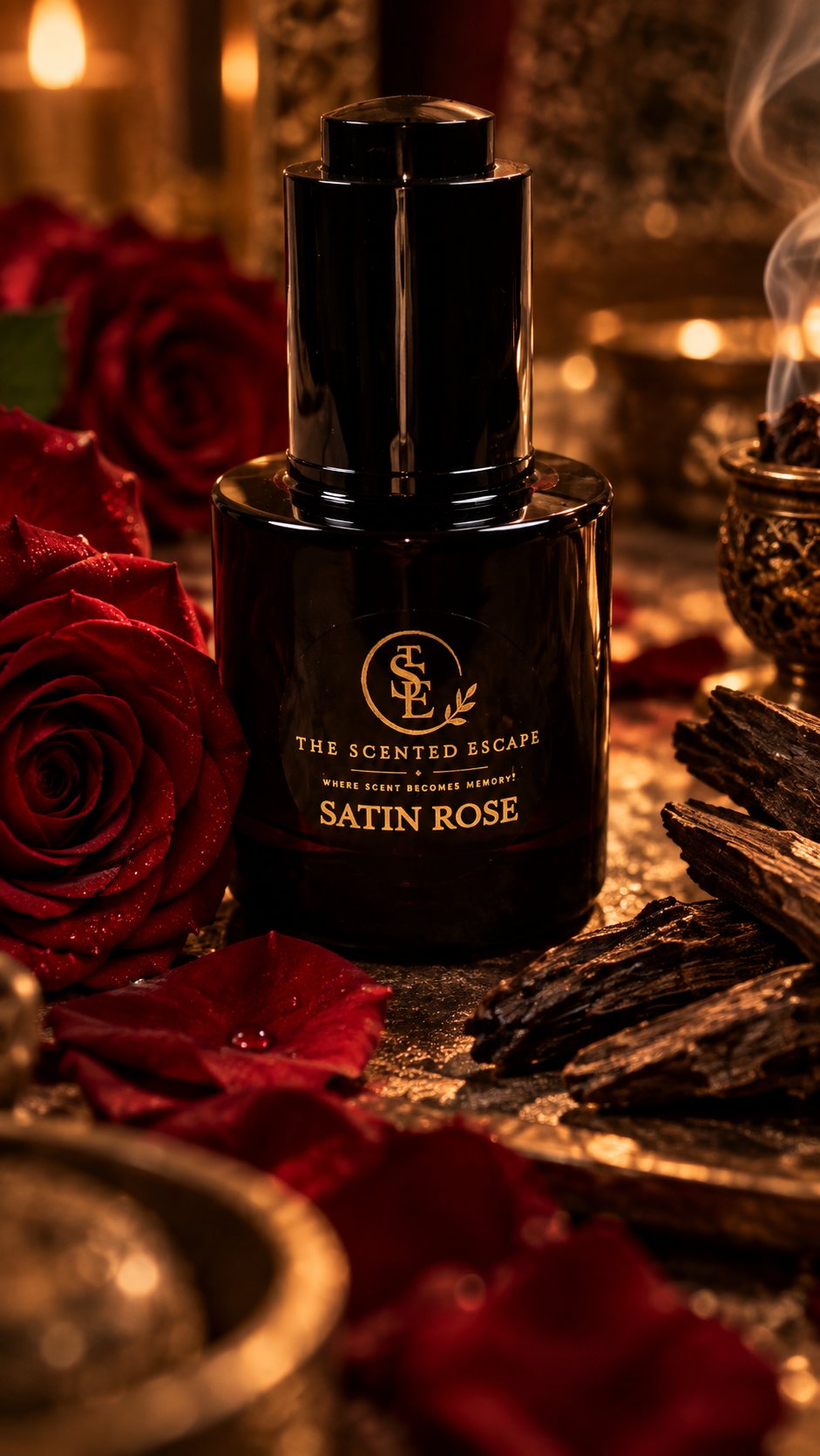 Satin Rose luxury perfume oil by The Scented Escape