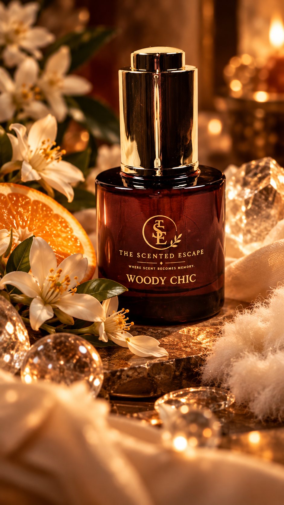 Woody Chic luxury perfume oil by The Scented Escape